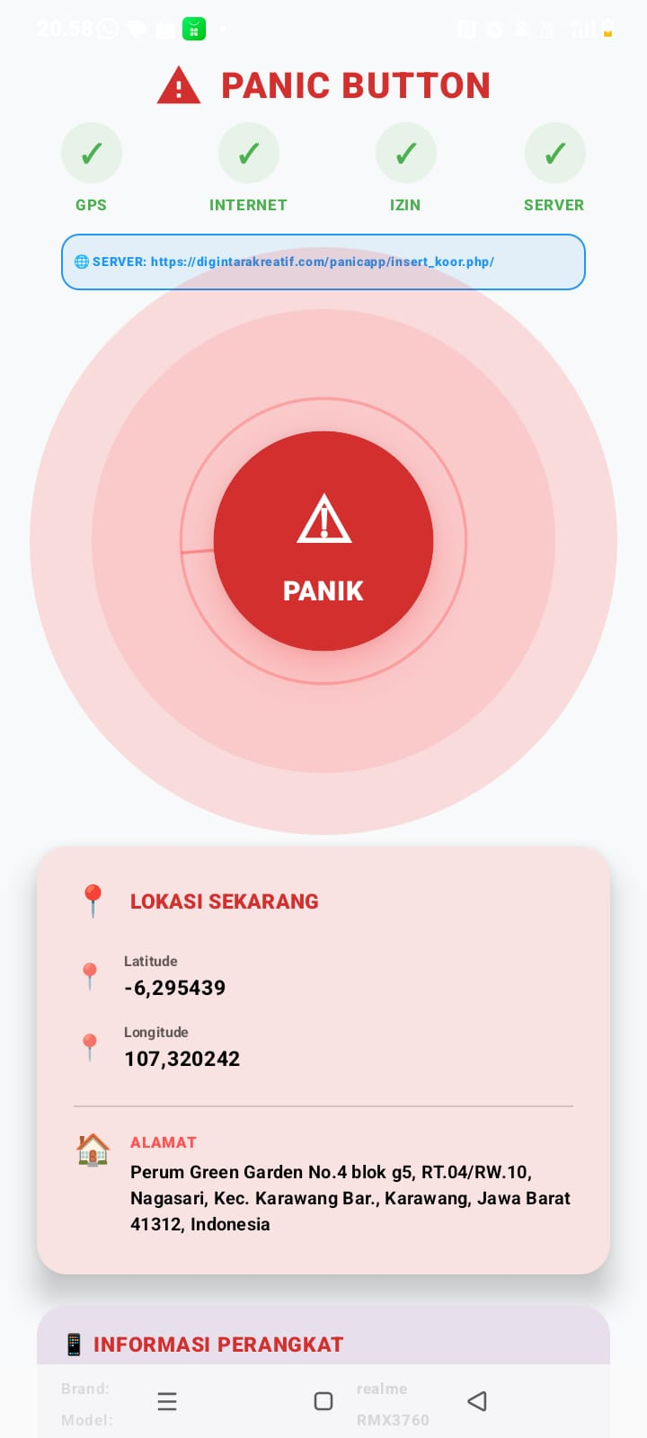  Aplikasi Panic Button untuk Warga Kecamatan Cisolok 